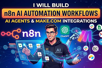 build n8n ai automation workflows ai agents make com integrations