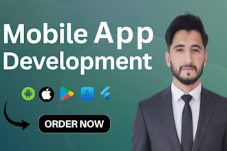 design, develop mobile app for android and ios using flutter