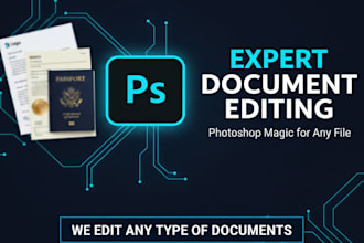 edit documents in photoshop, text editing