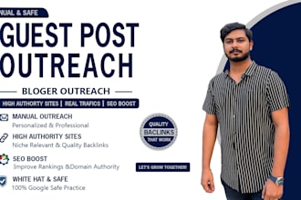 do blogger outreach and guest posting for SEO backlinks