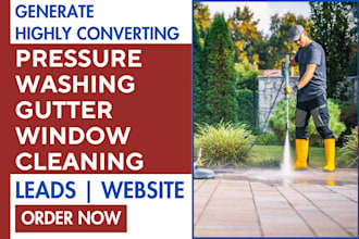 generate pressure wash, window cleaning leads, gutter cleaning website
