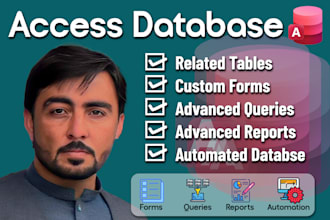 design access databases with custom forms, queries and reports