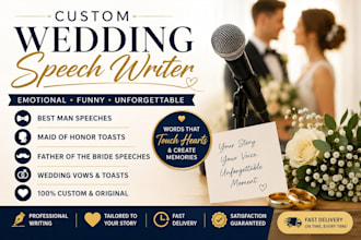 write wedding speech, wedding vow to wow your big day