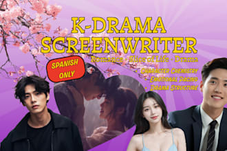write emotional kdrama and dorama screenplays