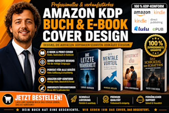 ich gestalte ein professionelles buchcover und ebook cover für amazon kdp