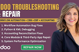 odoo CRM erp troubleshooting workflow automation bugs repair accounting fix