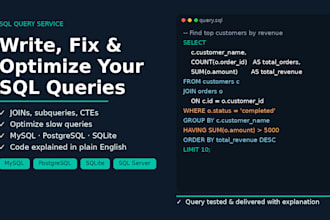 fix and optimize your sql queries