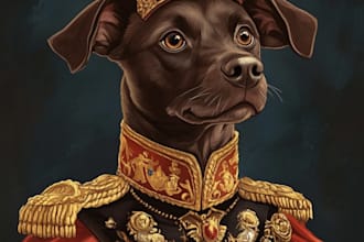 pet portrait into cute disney style