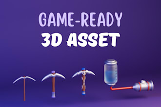create game ready 3d props and low poly assets
