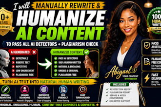 rewrite and humanize ai content to pass ai detectors and plagiarism checks