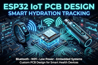 design esp32 iot pcb for smart hydration tracking devices