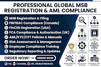 do msb registration, fincen, fintrac, fca, and aml compliance