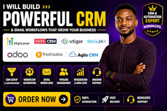 set up ghl suitecrm vtiger bitrix24 odoo freshsales and agile CRM