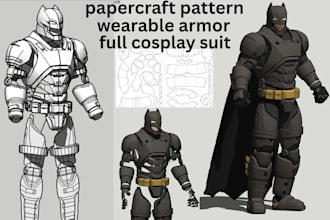 build eva foam 3d armor 3d anime cosplay 3d model papercraft pepakura template