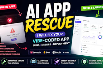 fix your lovable bolt replit or ai generated app