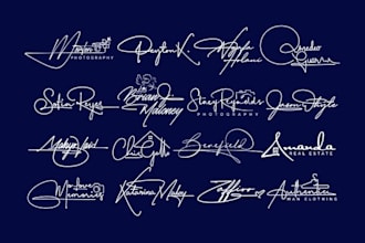 design handwritten signature logo or autograph