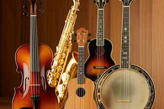 play and record violin, saxophone, ukulele, mandolin, banjo for your track