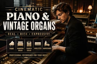 record pipe organ synth vintage keybord organs and piano for your track