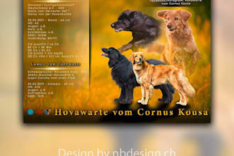 create custom breeder flyers and dog kennel social media designs