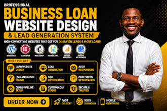 design a business loan website mca finance website that converts leads