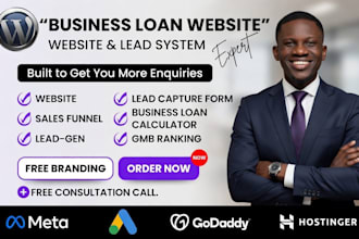 design a high converting business loan website mca mortgage finance website