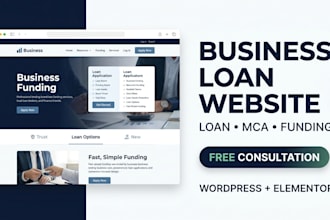 build a business loan website, mca and funding website