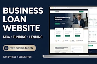 build a business loan website and mca funding website