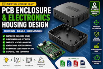 design custom injection molded pcb enclosure and electronics housing