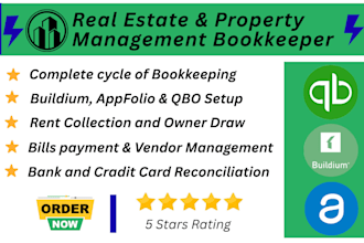 do real estate bookkeeping in buildium, appfolio, quickbooks