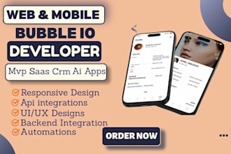 do figma to bubble webapp, build bubble io softr adalo app, bubble saas mvp app