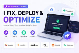 fix and deploy lovable replit bolt v0 and supabase apps