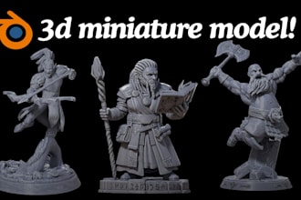 sculpt 3d miniature model tabletop mini figures warhammer 40k stl file 3d print