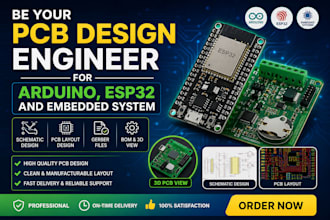 be your pcb design engineer for arduino esp 32 and embedded system