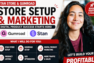 optimized stan store and gumroad product listings for seo and sales