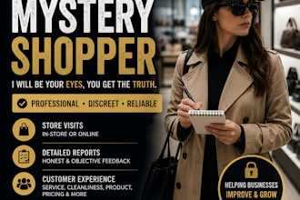 provide professional mystery shopping services japan shopper customer support