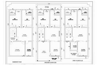 design commercial floor plan for office, cafe, shop,  gym and fitness center
