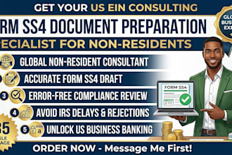 provide US business tax consulting and form ss4 preparation