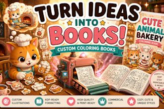 turn your idea into a ready to publish custom coloring book