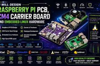 design raspberry pi pcb, cm4 carrier board and embedded linux hardware