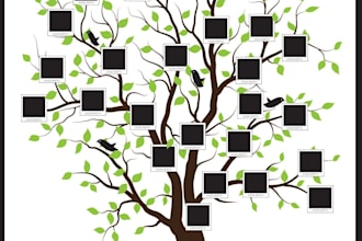 create modern printable wall art and custom illustrations