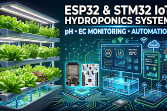 build esp32 stm32 iot hydroponics system with ph ec monitoring and automation