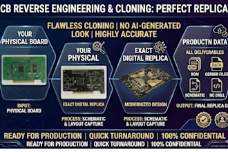 reverse engineer pcb, clone circuit board, schematic, gerber, bom layout