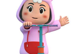 make cartoon 3d animation for kids
