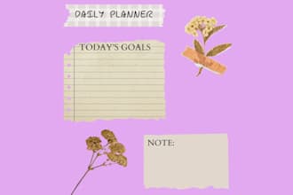 design aesthetic daily planner printable