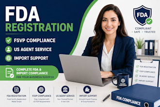 do fda registration, fsvp compliance and US agent  service