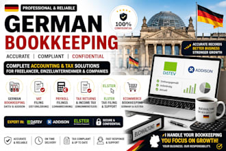 do german bookkeeping vat tax return payroll filing accounting elster support