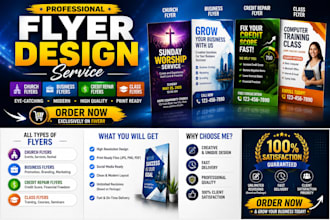 design high quality church flyer business flyer credit repair flyer class flyer