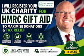 register your UK charity for hmrc gift aid to maximise donations and tax relief