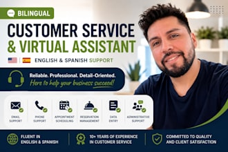 provide bilingual customer service and virtual assistance