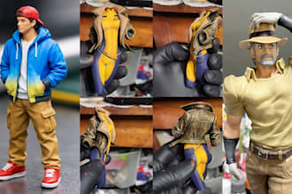 3d print and paint action figure anime figure miniature resin statue